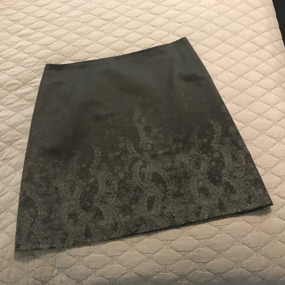 Ellie Tahari a line skirt black grey size 10